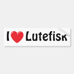 Autocollant De Voiture J'aime Lutefisk