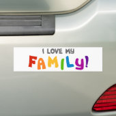 Autocollant De Voiture J'aime ma famille (En voiture)