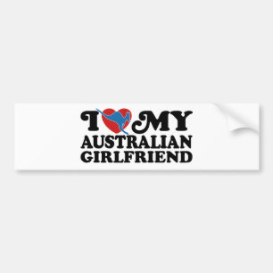 Autocollant De Voiture J'Aime Ma Fille Australienne
