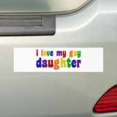 Autocollant De Voiture J'Aime Ma Fille Gay (En voiture)