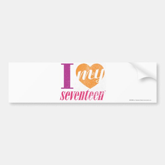 Autocollant De Voiture J'aime ma orange 17 (Devant)