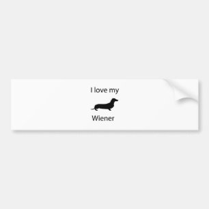 Autocollant De Voiture J'aime ma saucisse