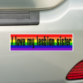 Autocollant De Voiture J'aime ma soeur lesbienne (En voiture)