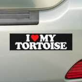AUTOCOLLANT DE VOITURE J'AIME MA TORTUE (En voiture)