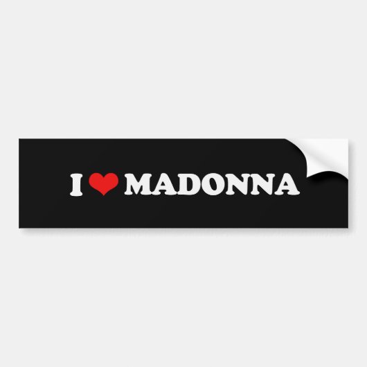 AUTOCOLLANT DE VOITURE J'AIME MADONNA (Devant)