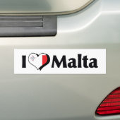 Autocollant De Voiture J'aime Malte Drapeau (En voiture)