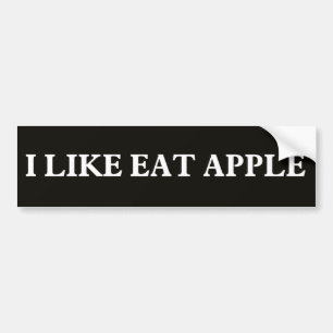 Autocollant De Voiture J'aime Manger Sticker Apple Bumper