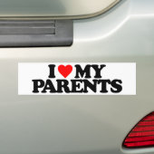 AUTOCOLLANT DE VOITURE J'AIME MES PARENTS (En voiture)