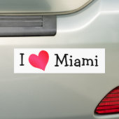 Autocollant De Voiture J'aime Miami (En voiture)