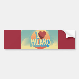 Autocollant De Voiture J'aime Milan