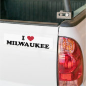Autocollant De Voiture J'aime Milwaukee le Wisconsin (Sur camion)