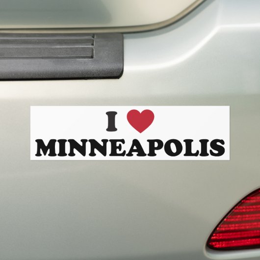 Autocollant De Voiture J'aime Minneapolis Minnesota (En voiture)