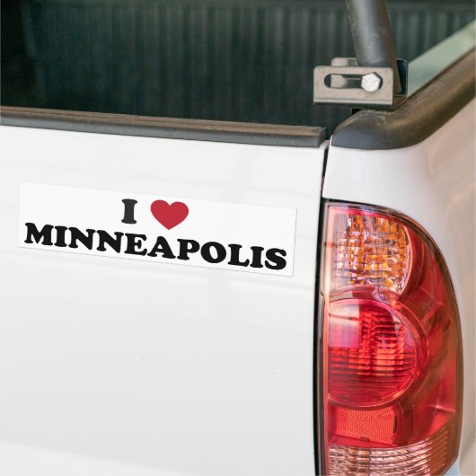 Autocollant De Voiture J'aime Minneapolis Minnesota (Sur camion)