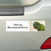 Autocollant De Voiture J'aime mon adhésif pour pare-chocs Bleu-couronné (En voiture)