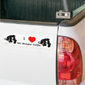 Autocollant De Voiture J'aime mon adhésif pour pare-chocs de border (Sur camion)