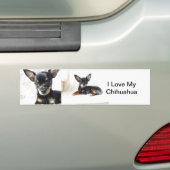 Autocollant De Voiture J'aime mon adhésif pour pare-chocs de chiwawa (En voiture)
