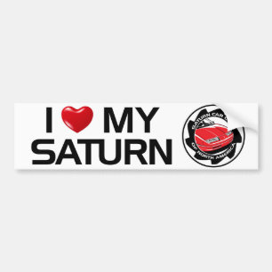 Autocollant De Voiture J'aime mon adhésif pour pare-chocs de Saturn SCCN