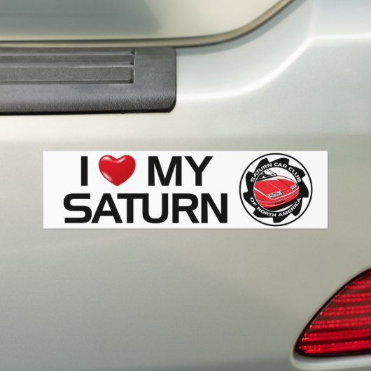Autocollant De Voiture J'aime mon adhésif pour pare-chocs de Saturn SCCNA (En voiture)