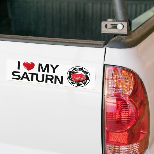 Autocollant De Voiture J'aime mon adhésif pour pare-chocs de Saturn SCCNA (Sur camion)