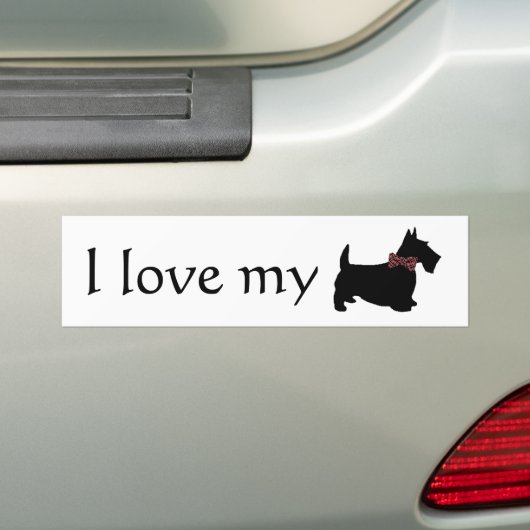 Autocollant De Voiture J'aime mon adhésif pour pare-chocs de Scottie (En voiture)