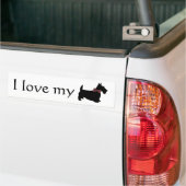 Autocollant De Voiture J'aime mon adhésif pour pare-chocs de Scottie (Sur camion)