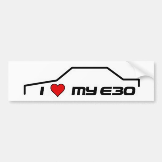 Autocollant De Voiture J'aime mon adhésif pour pare-chocs e30 (Devant)