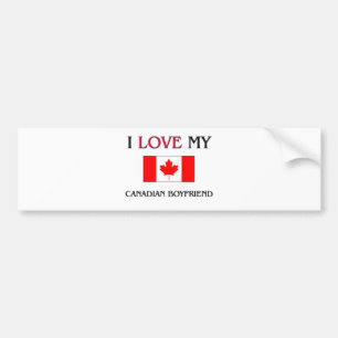 Autocollant De Voiture J'aime mon ami canadien
