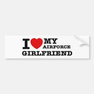 Autocollant De Voiture J'aime mon amie d'armée de l'air
