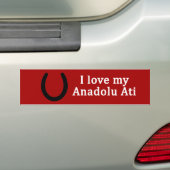 Autocollant De Voiture J'Aime Mon Anadolu Ati Horse (En voiture)