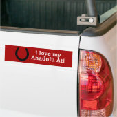 Autocollant De Voiture J'Aime Mon Anadolu Ati Horse (Sur camion)