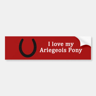 Autocollant De Voiture J'Aime Mon Ariegeois Pony