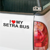 Autocollant De Voiture J'aime mon autobus de Setra (Sur camion)