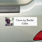 Autocollant De Voiture J'aime mon border collie (En voiture)