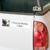 Autocollant De Voiture J'aime mon border collie (Sur camion)