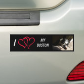 Autocollant De Voiture J'aime mon Boston (En voiture)