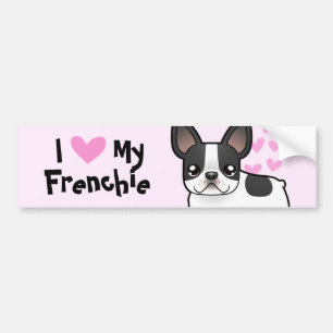Autocollant De Voiture J'aime mon bouledogue français