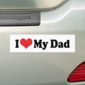 Autocollant De Voiture J'Aime Mon Bumper Sticker Papa (En voiture)