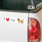 Autocollant De Voiture J'aime mon cairn Terrier (Sur camion)