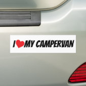 Autocollant De Voiture J'Aime Mon Campervan Big Red Love Heart (En voiture)