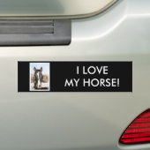 AUTOCOLLANT DE VOITURE J'AIME MON CHEVAL ! (En voiture)