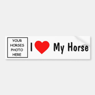 Autocollant De Voiture J'aime mon cheval