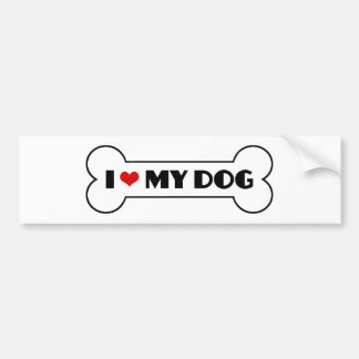 Autocollant De Voiture J'aime mon chien