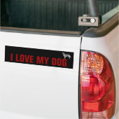 Autocollant De Voiture J'aime mon chien (Sur camion)