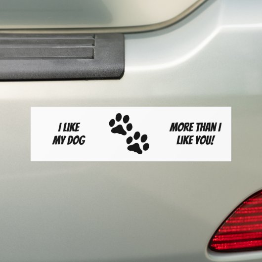 Autocollant De Voiture J'Aime Mon Chien Plus Que Je T'Aime ! Auto-collant (En voiture)