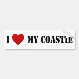 Autocollant De Voiture J'aime mon Coastie