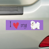Autocollant De Voiture J'aime mon coton de Tulear (En voiture)