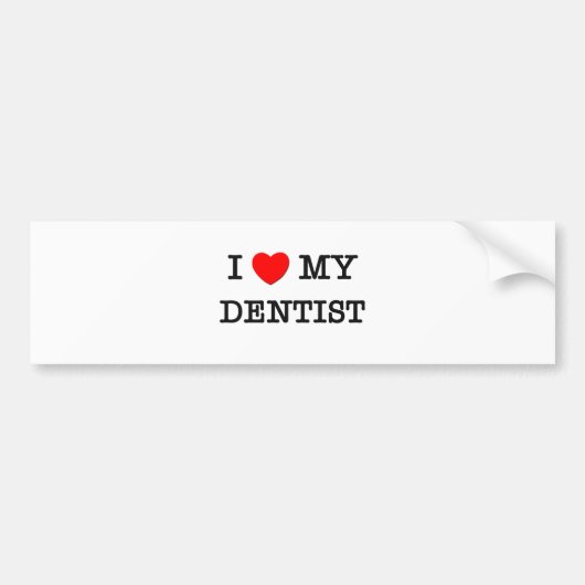 Autocollant De Voiture J'aime mon DENTISTE (Devant)