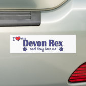 Autocollant De Voiture J'aime mon Devon Rex (les chats multiples) (En voiture)