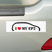 Autocollant De Voiture J'aime mon EP2 (En voiture)