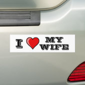 Autocollant De Voiture J'aime mon épouse (En voiture)